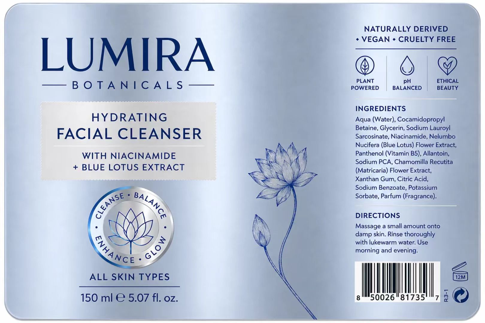 Op maat gemaakt luxe blauw/zil - Luxury Skincare Labels recensie en prijs